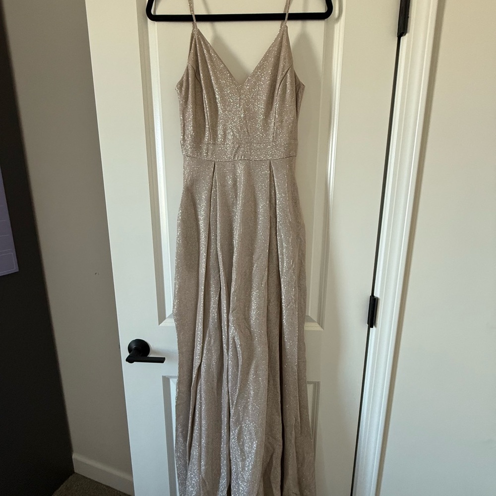 Windsor Shimmering Rosegold Maxi Dress